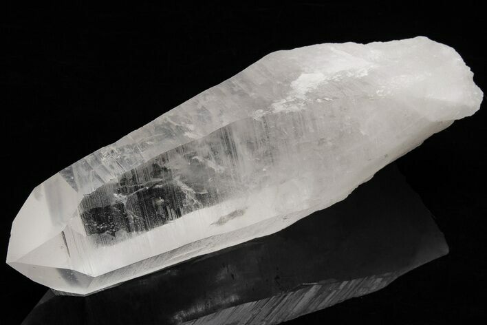 Striated Lemurian Quartz Crystal - Brazil #212540